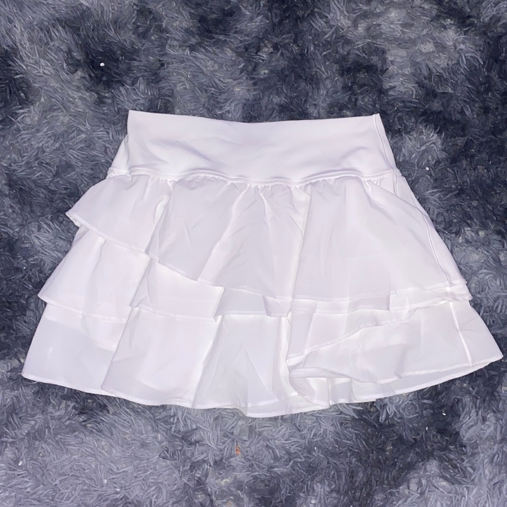 White Offline skirt with built in shorts underneath